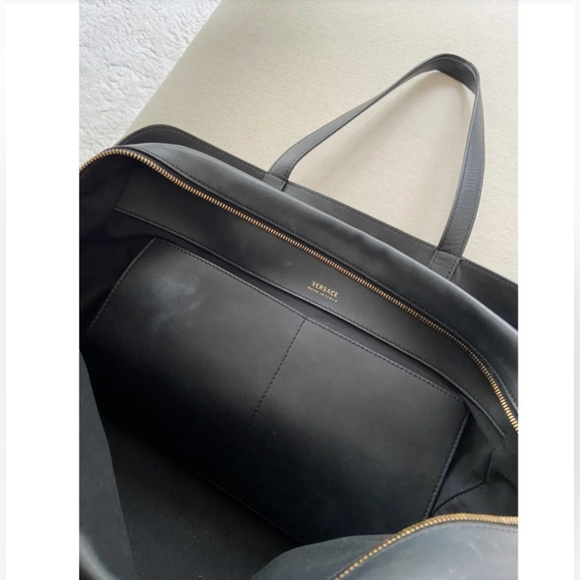 Versace Virtus Leather Tote - Picture 7 of 9